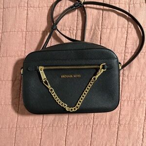 Michael Kors Black and Gold Crossbody Bag